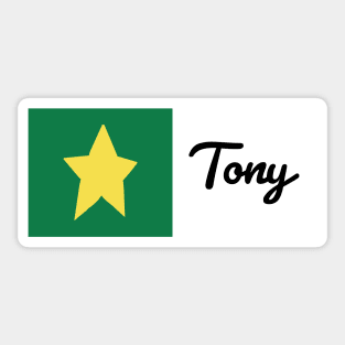 Yellow Star on Green with Tony Graphic Sticker